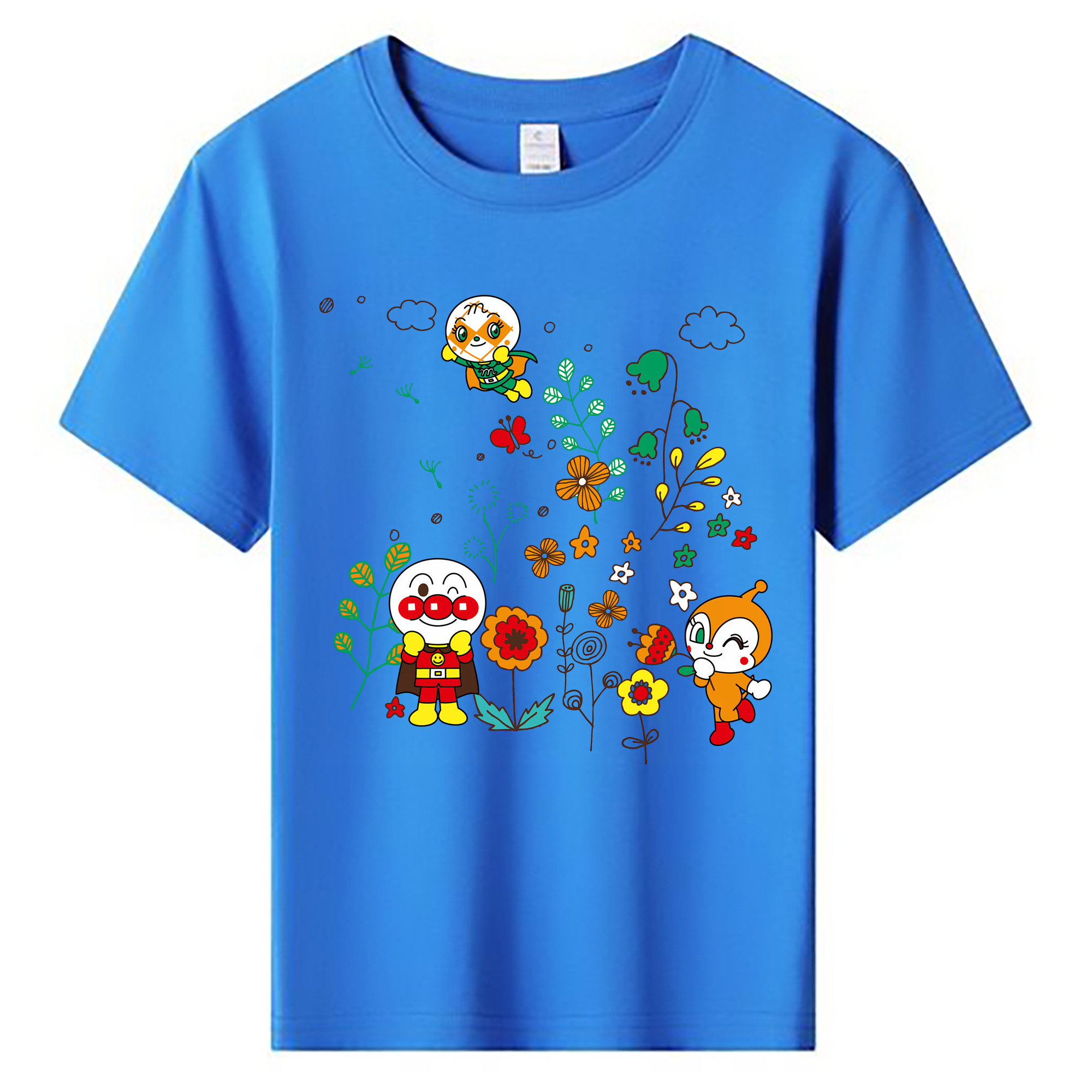 （画像用） アンパンマン Anpanman 綿100％キッズTシャツ（フロントプリント）